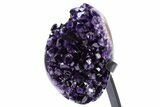 Amethyst Geode With Metal Stand - Uruguay #306861-2